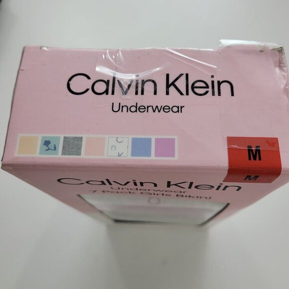 NEW Calvin Klein 7 Pack Girls Bikini Underwear Cotton Stretch Tag-Free M - Picture 2 of 5